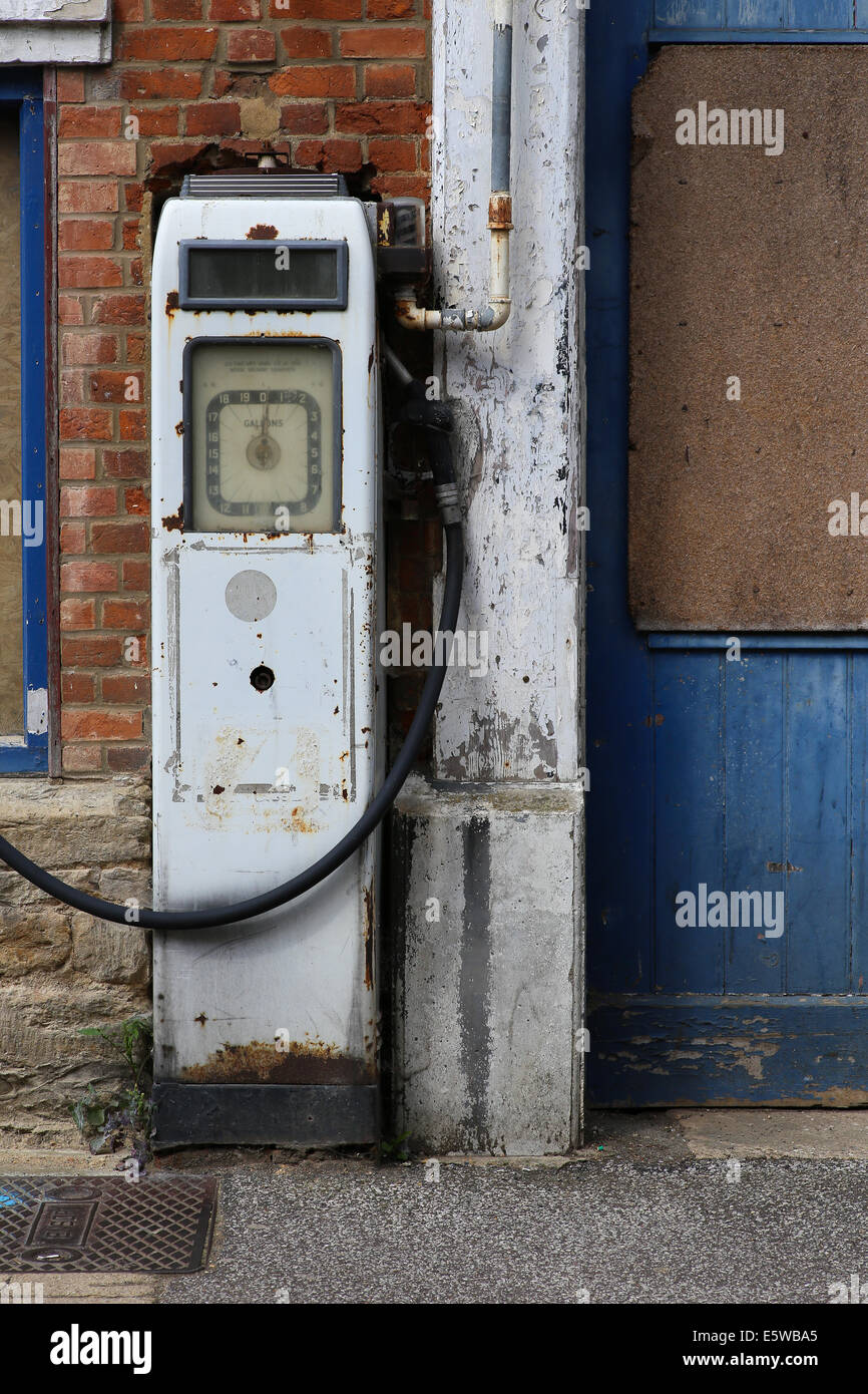 Old disused petrol filling station Buckingham England Stock Photo Alamy