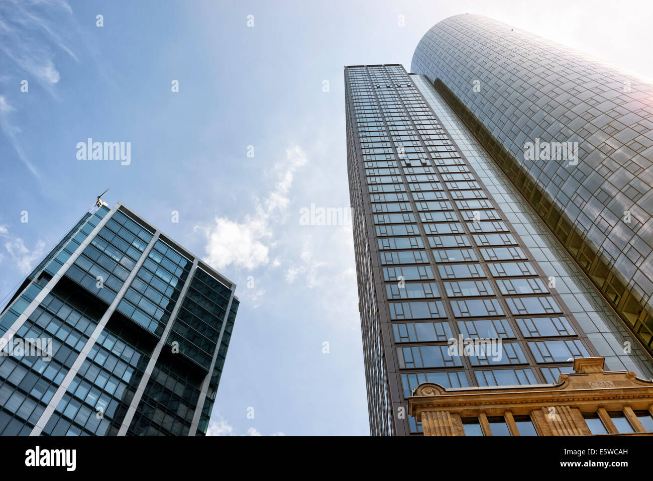 Germany Frankfurt Dynamic view at the Helaba and MainTower buildings ...