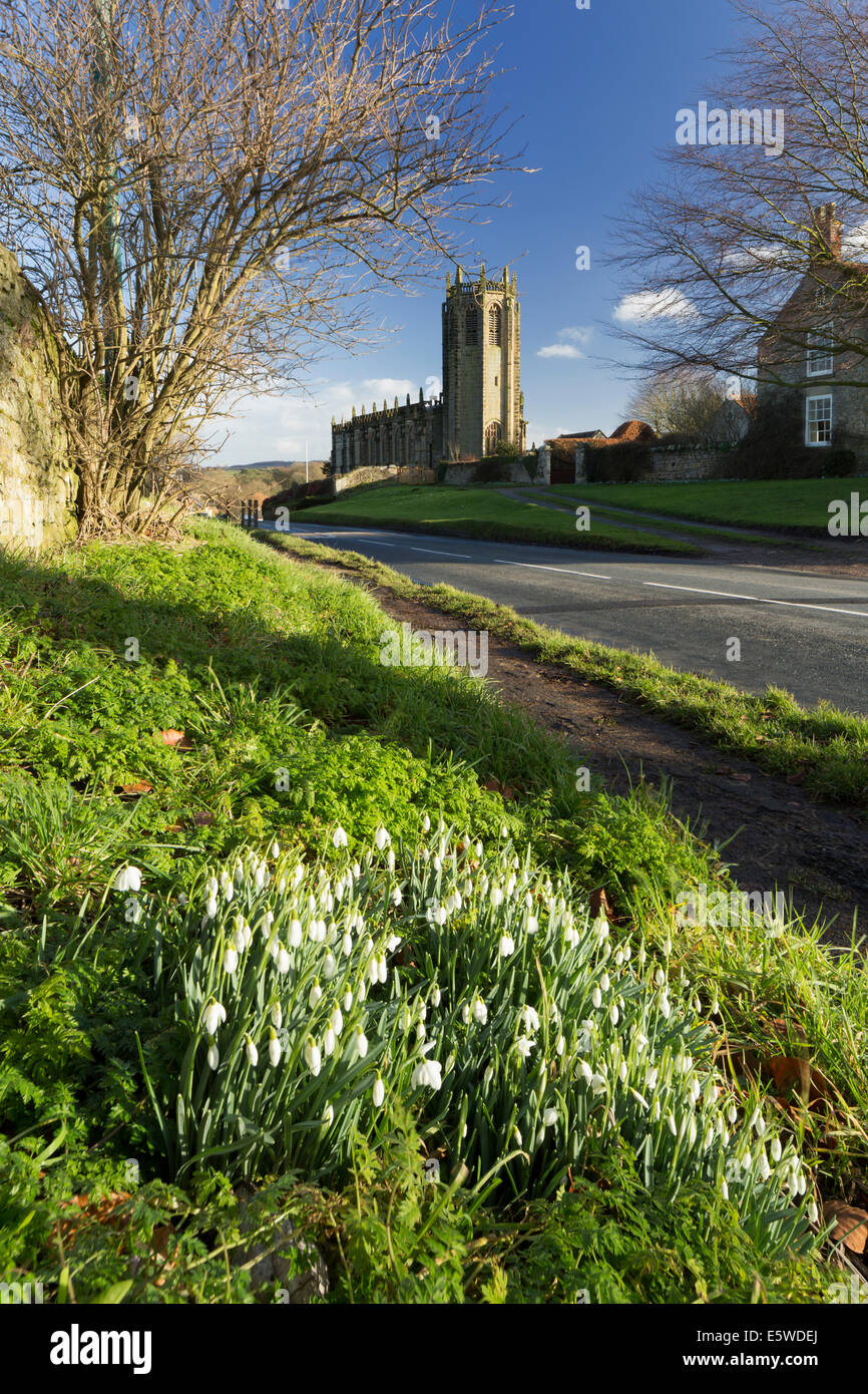 The north Yorkshire village of Coxwold in February. Stock Photo