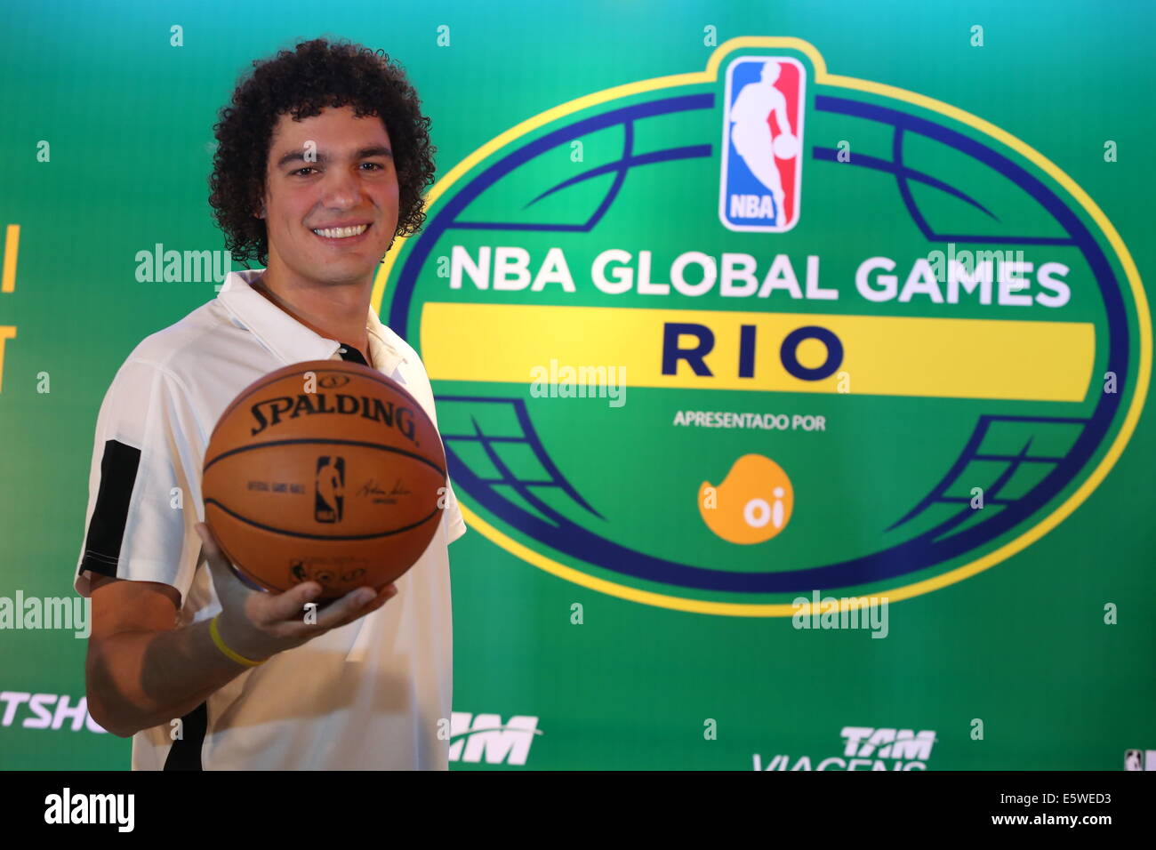 RJ - BASQUETE/NBA/COLETIVA - ESPORTES - O jogador brasileiro Anderson  Varejão, ala/pivô do Cleveland Cavaliers, durante coletiva de imprensa  organizada pela NBA antes do jogo entre Miami Heat e Cleveland Cavaliers,  válido