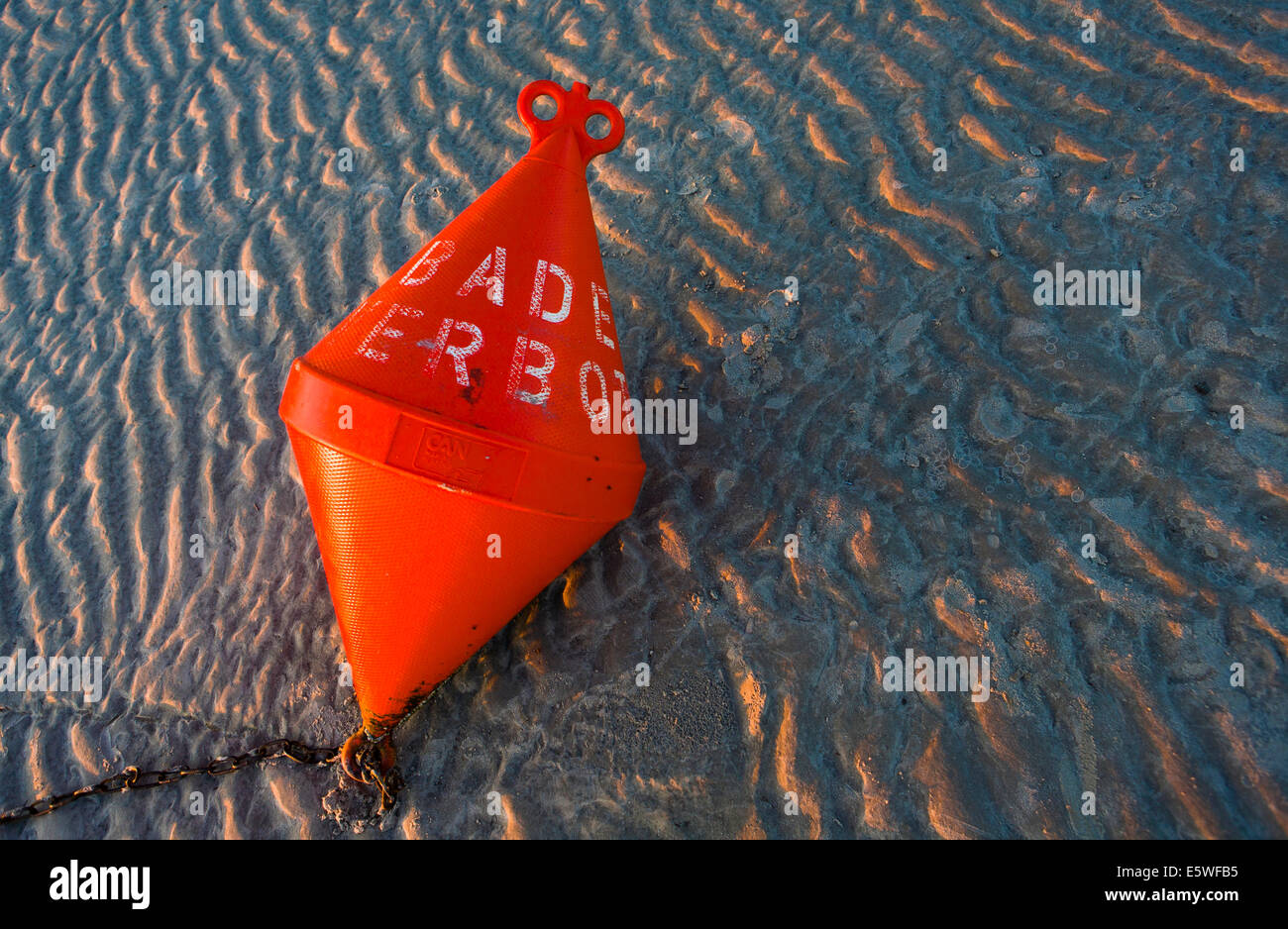 Buoy marked badeverbot german no hires stock photography and images
