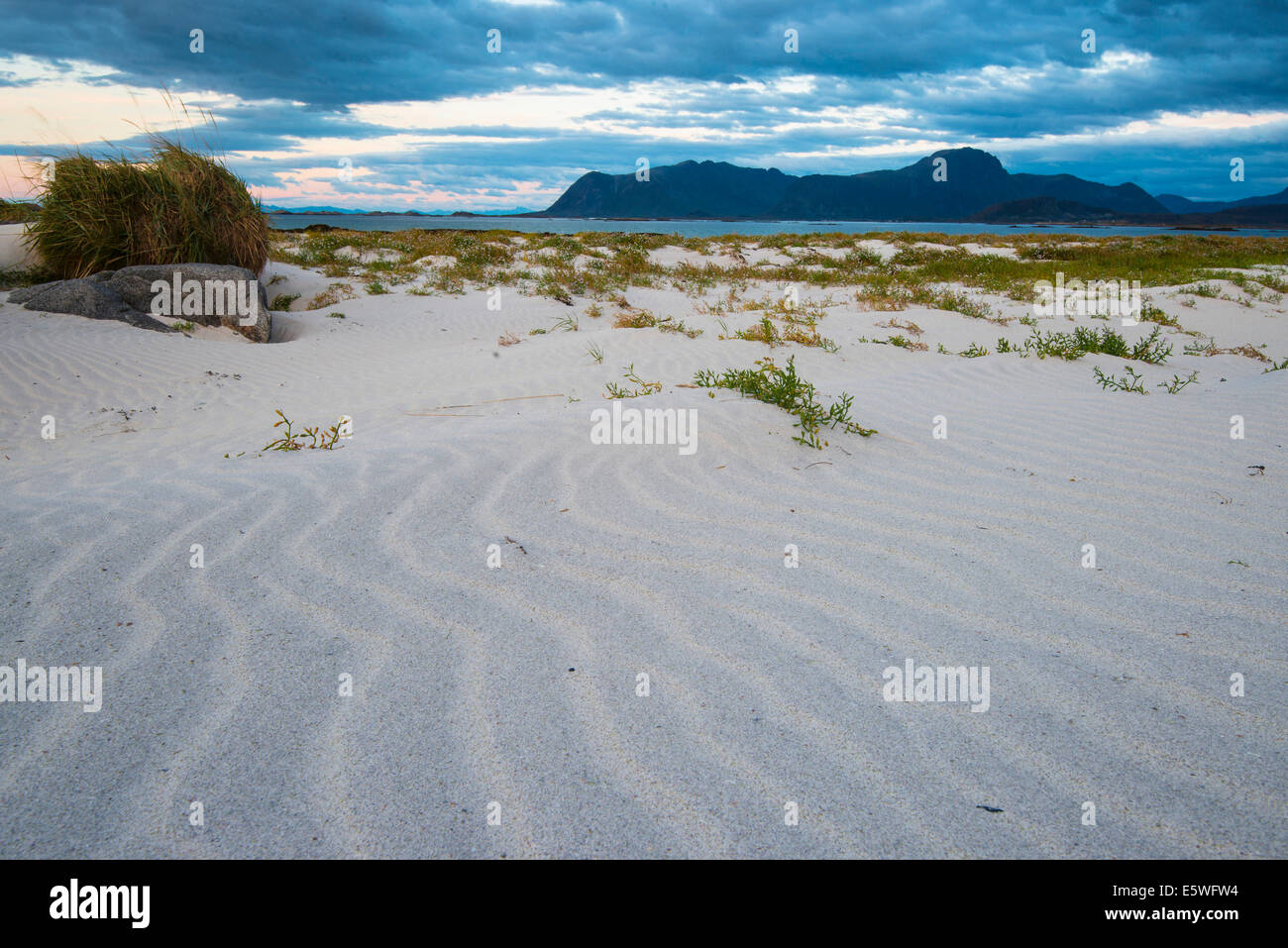 Beach near Eggum, Vestvågøy, Lofoten, Norway Stock Photo