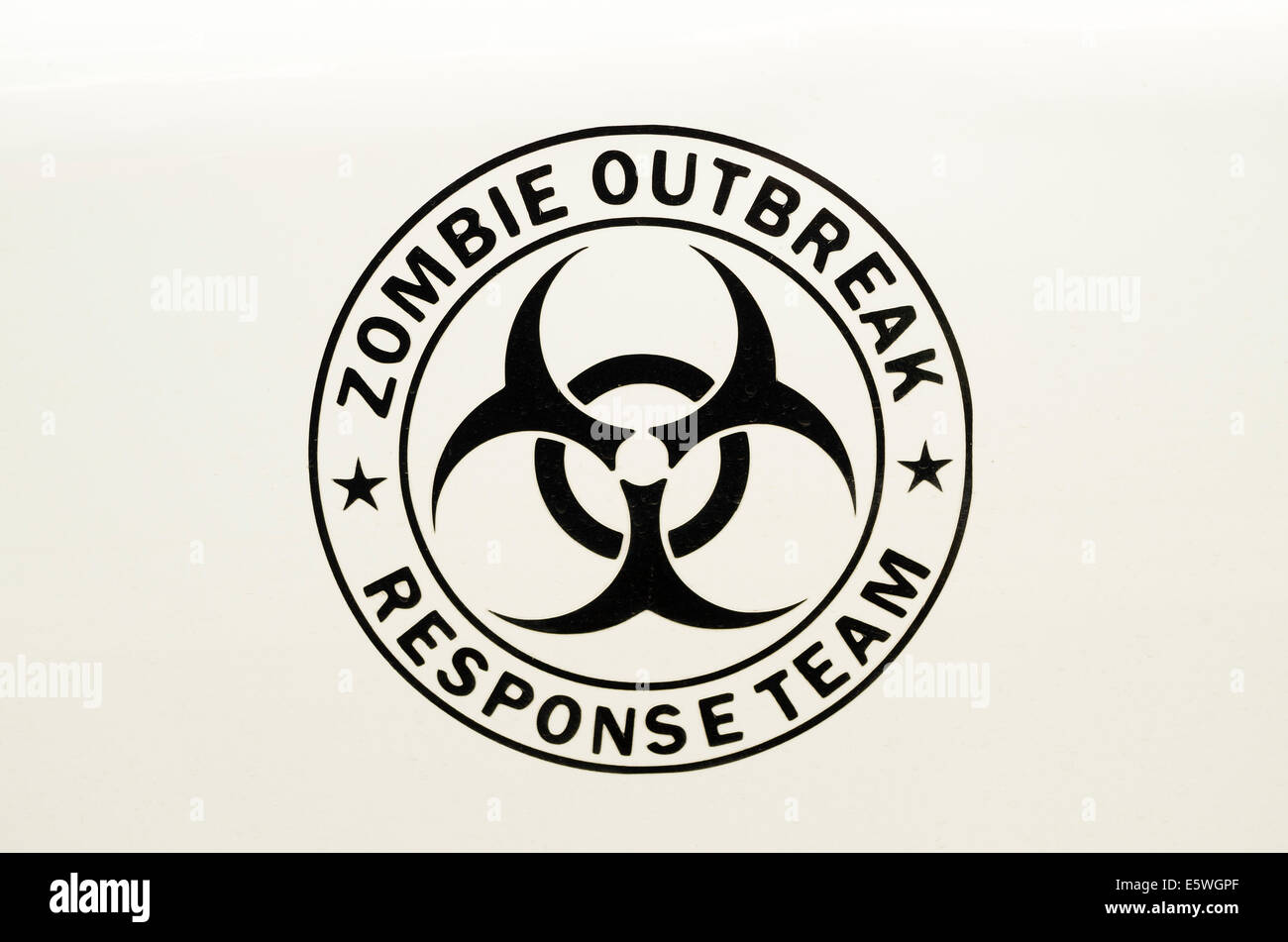 Sign and logo concerning Zombies on verhicle in UK Stock Photo
