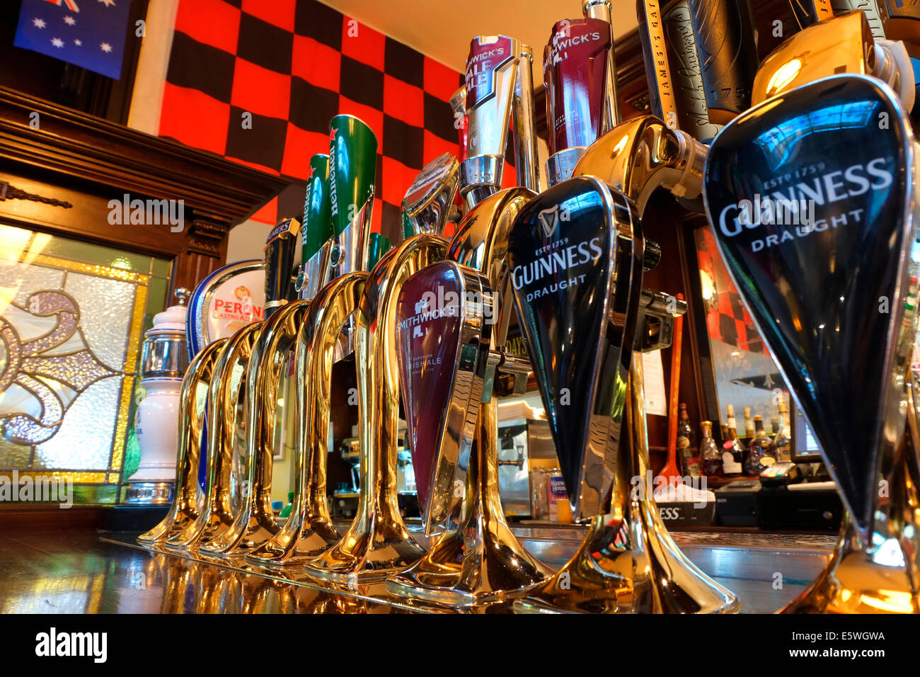 VINTAGE IRISH  PUB  BAR INTERIOR,KILLARNEY IRELAND Stock Photo