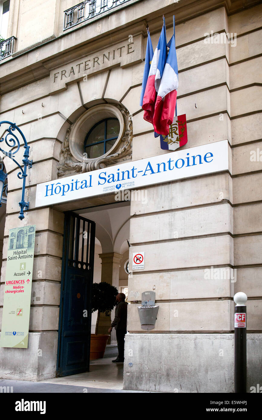 St antoine hospital, paris Stock Photo Alamy