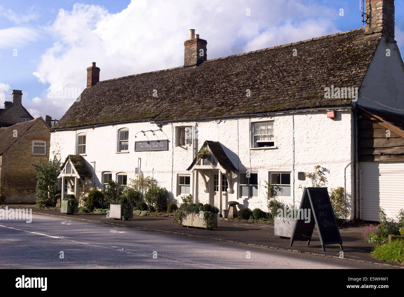 The Potting Shed Pub in Crudwell UK Stock Photo