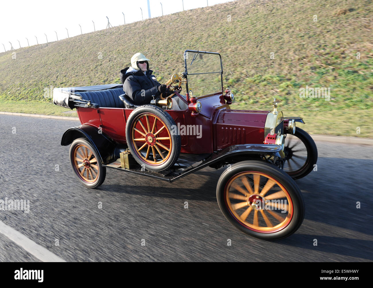 Ford Model T vintage car driving, early motoring Stock Photo