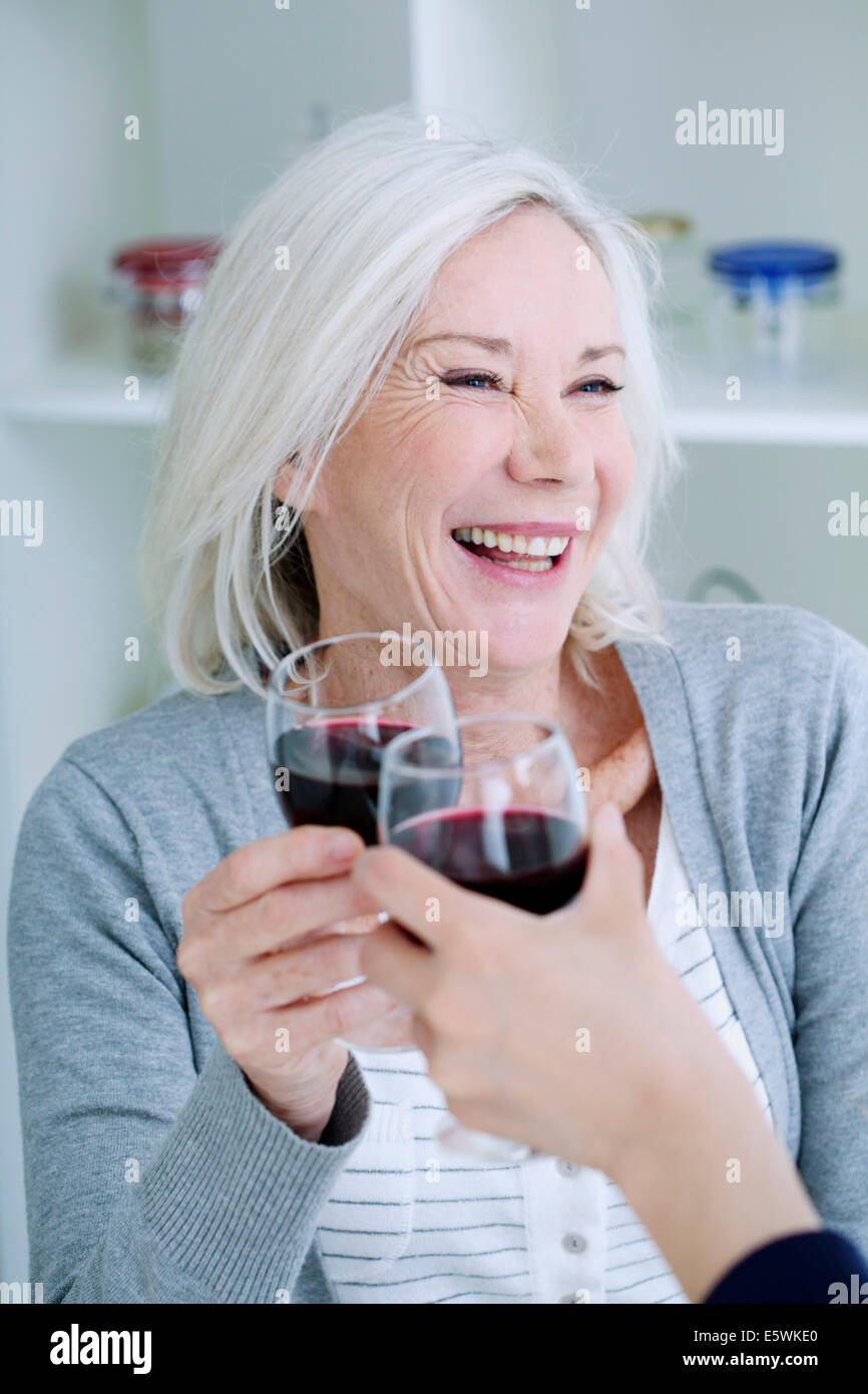Elderly person drinking Stock Photo Alamy
