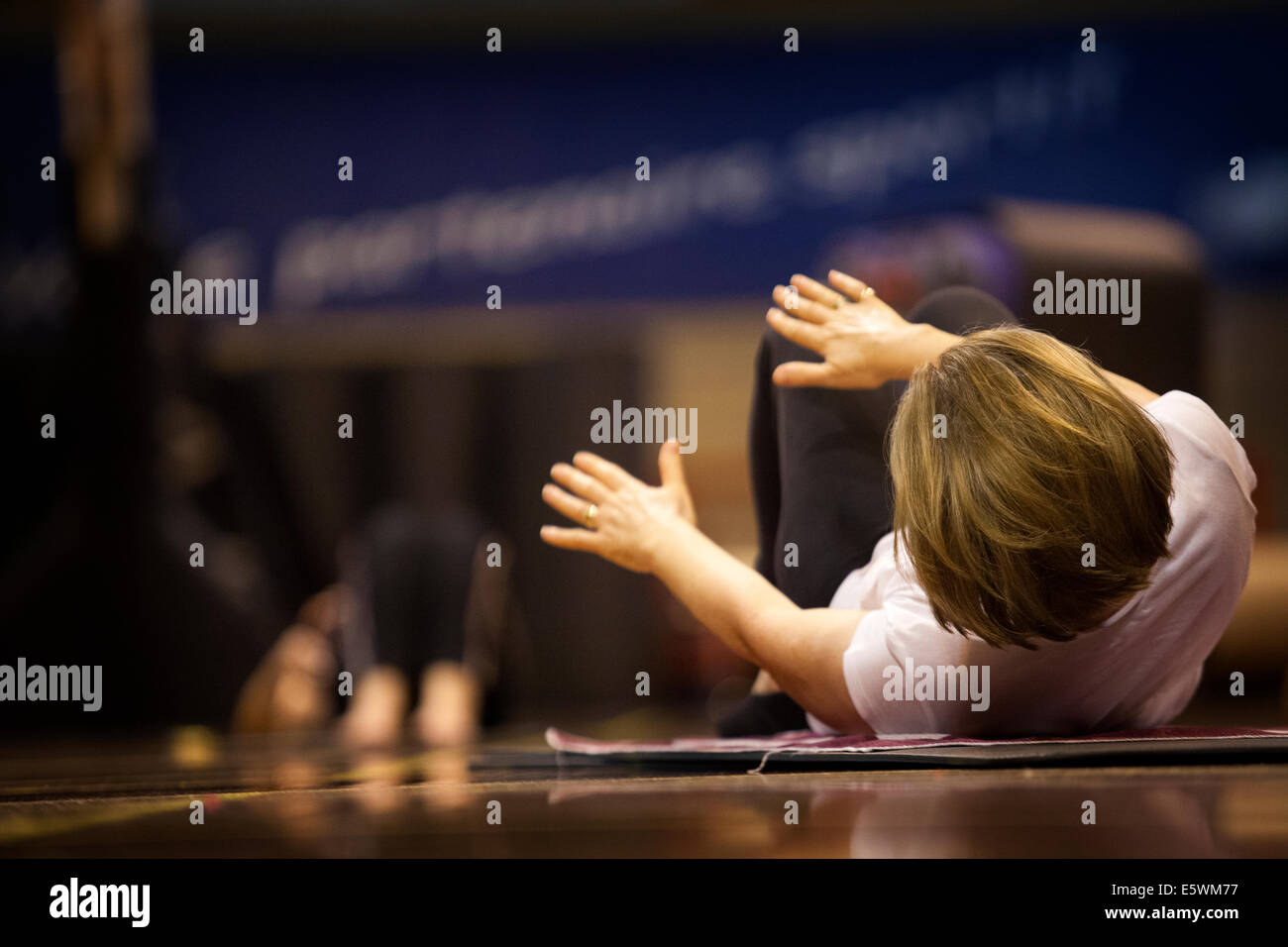 Elderly person practising a sport Stock Photo - Alamy