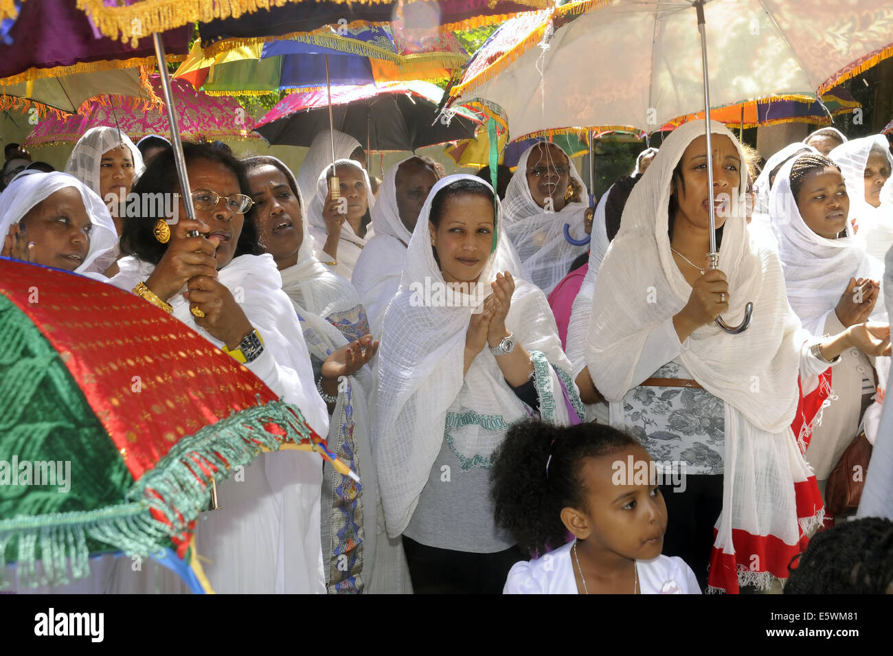 Milan (Italy), celebration for the Nativity of Our Lady in the Orthodox church of the Eritrean community Stock Photo