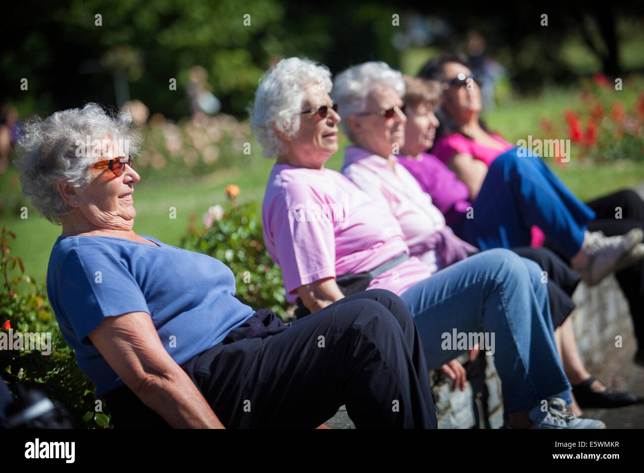Elderly person practising a sport Stock Photo Alamy