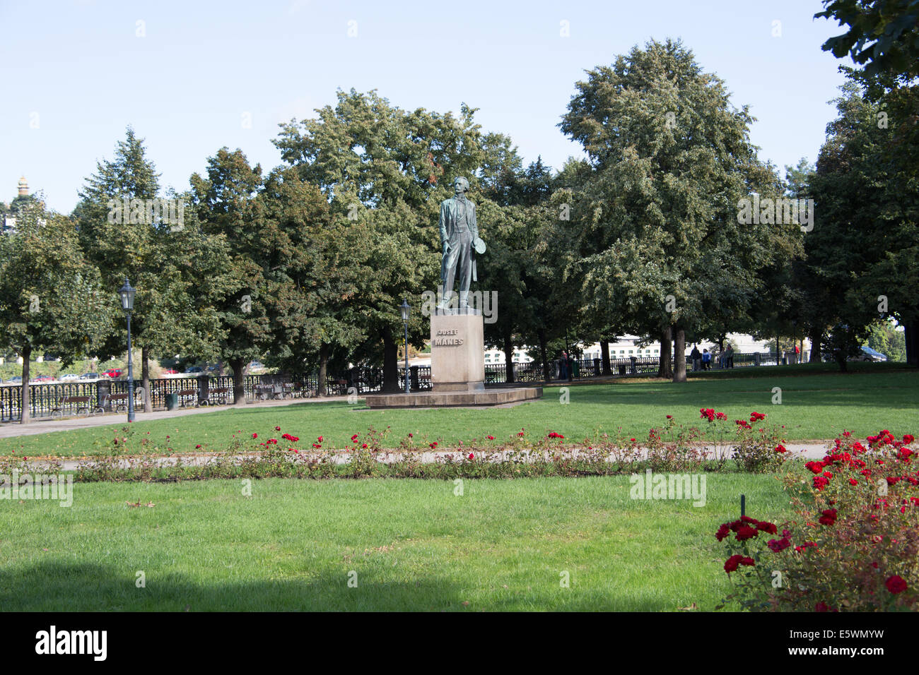 Statue of Josef Manes Prague, Czech republic Stock Photo