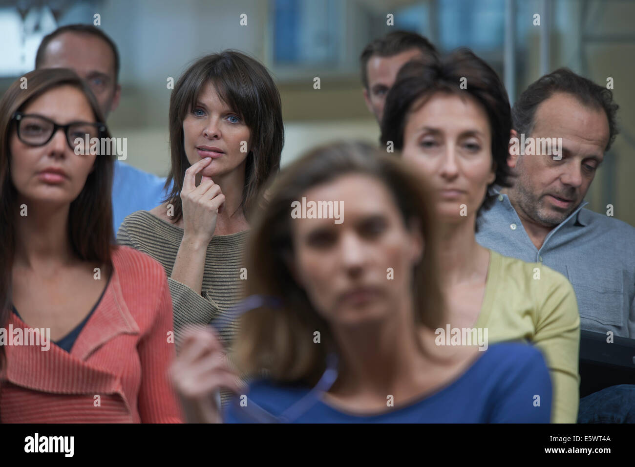 Group watching presentation Stock Photo