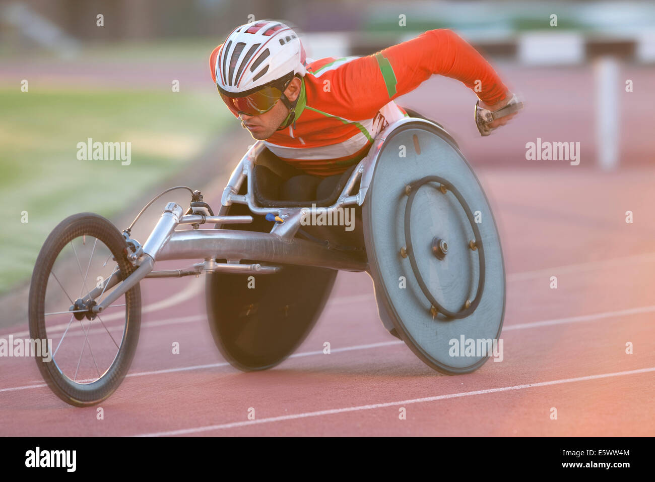 Athlete in para-athletic competition Stock Photo