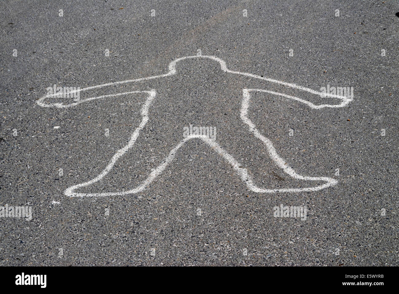 Chalk outline body crime hi-res stock photography and images - Alamy