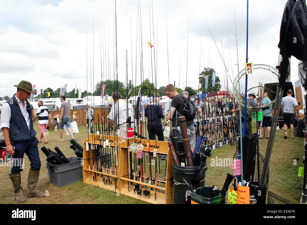CLA Blenheim Country Game Fair  Woodstock Oxfordshire - fishing rods Stock Photo