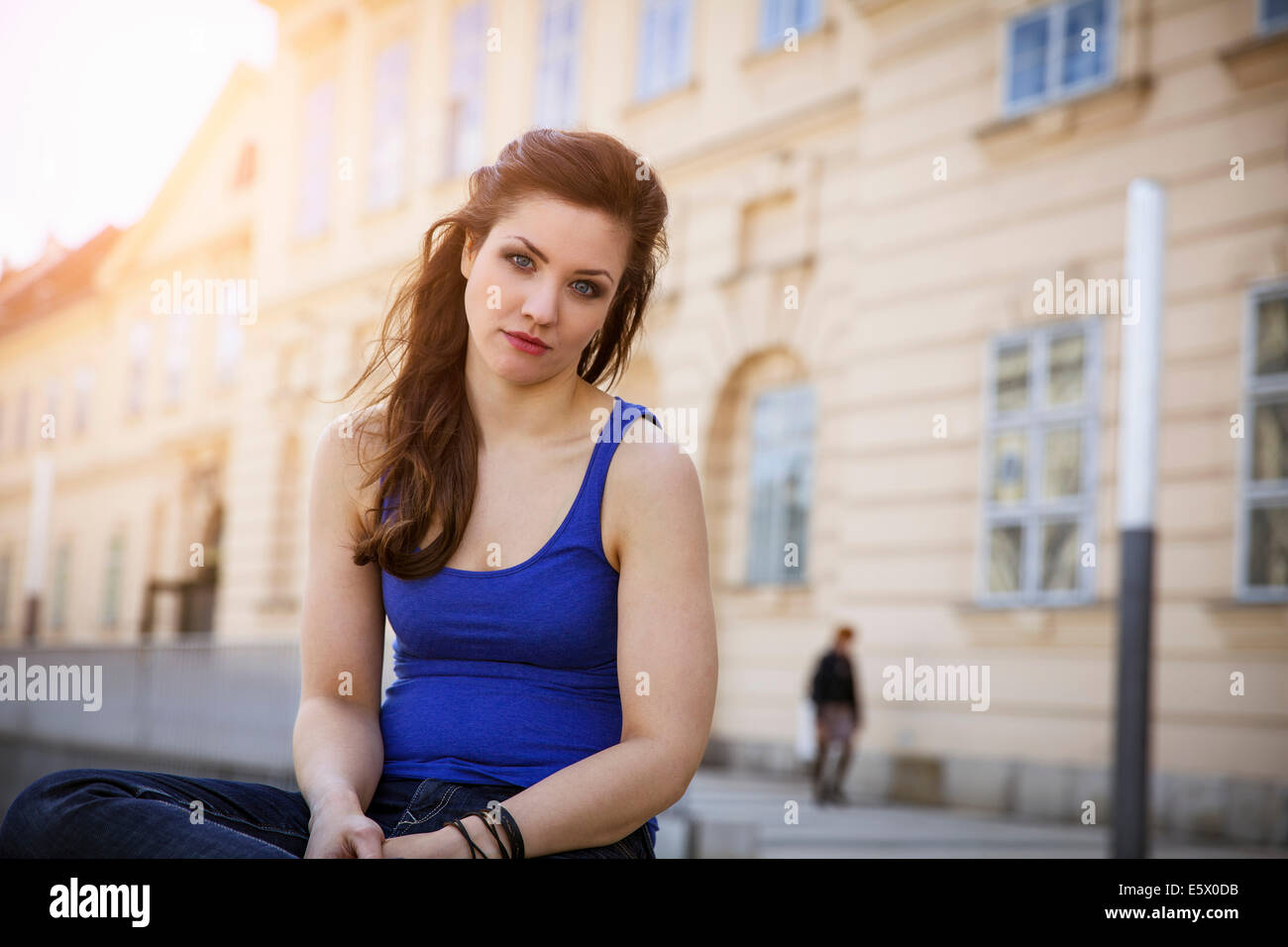 Portrait of young adult woman Stock Photo