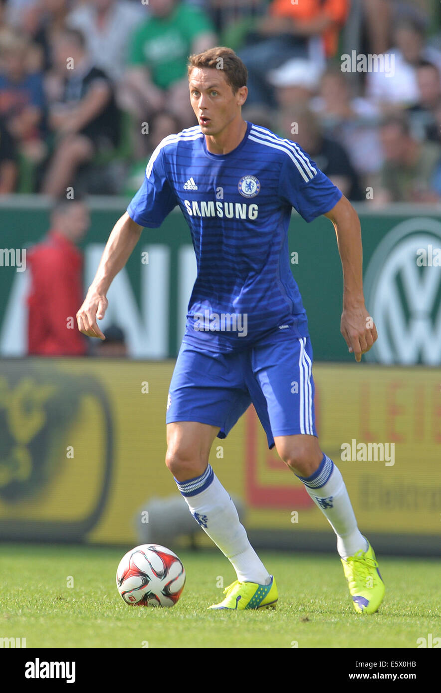 Bremen, Germany. 03rd Aug, 2014. Chelsea's Nemanja Matic in action during the friendly soccer match between Werder Bremen and FC Chelsea at Weser Stadium in Bremen, Germany, 03 August 2014. Photo: CARMEN JASPERSEN/DPA/Alamy Live News Stock Photo