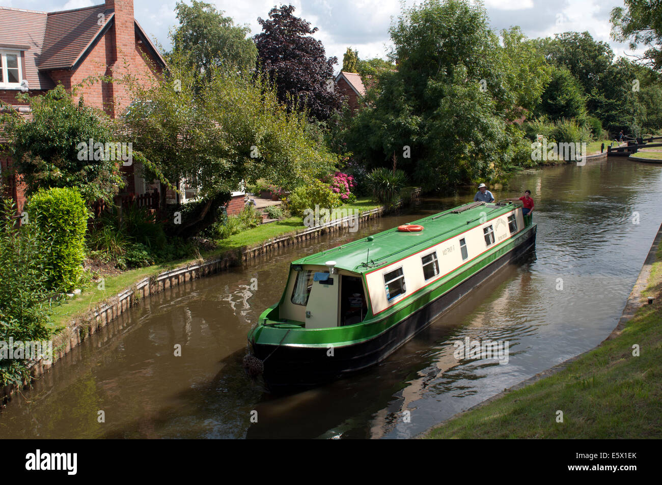 The Stratford-upon-Avon Canal near Lapworth, Warwickshire, UK Stock Photo
