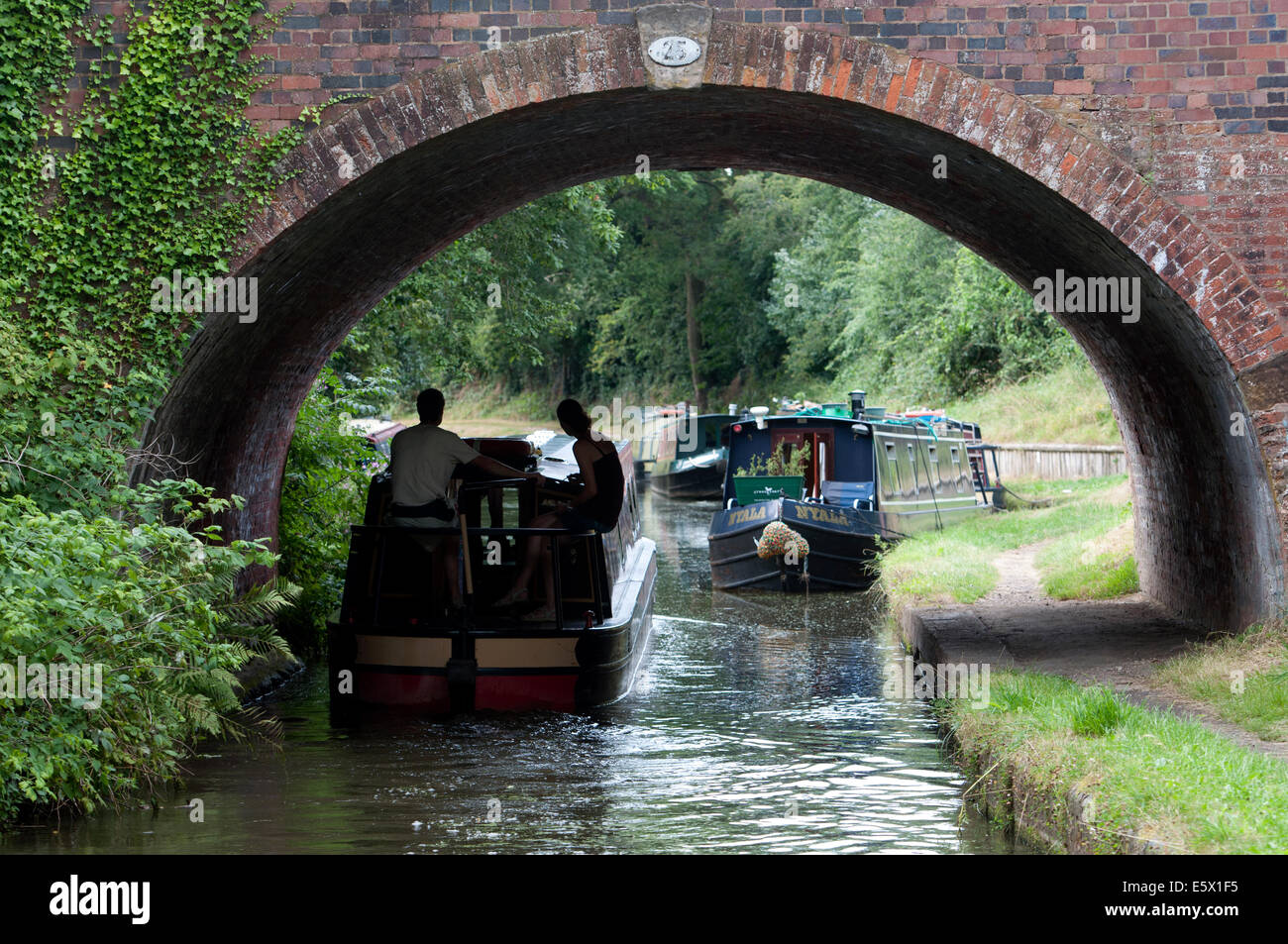 The Stratford-upon-Avon Canal at Hockley Heath, West Midlands, England, UK Stock Photo