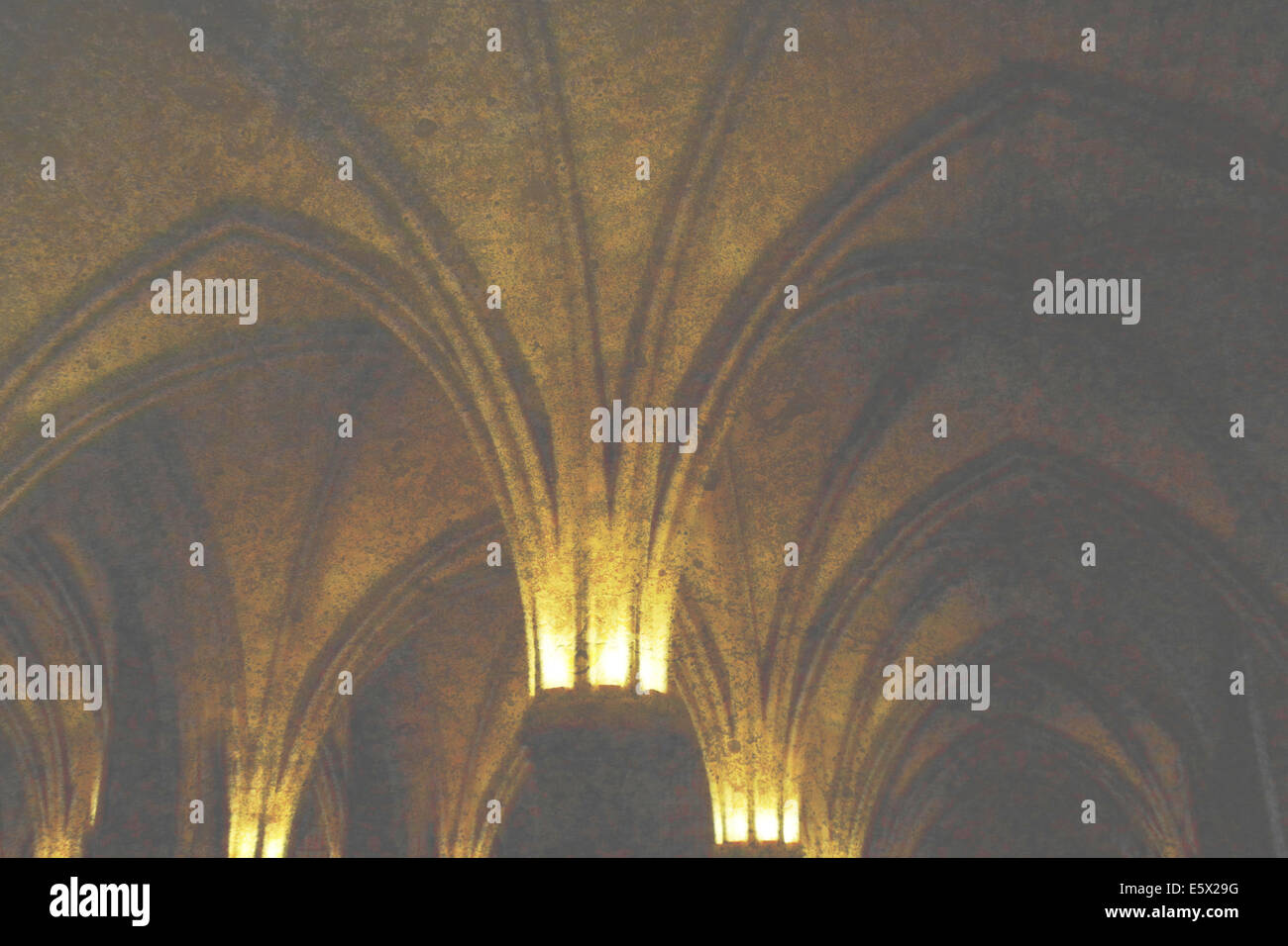 vaults within the cathedral. Architectural Styles Stock Photo