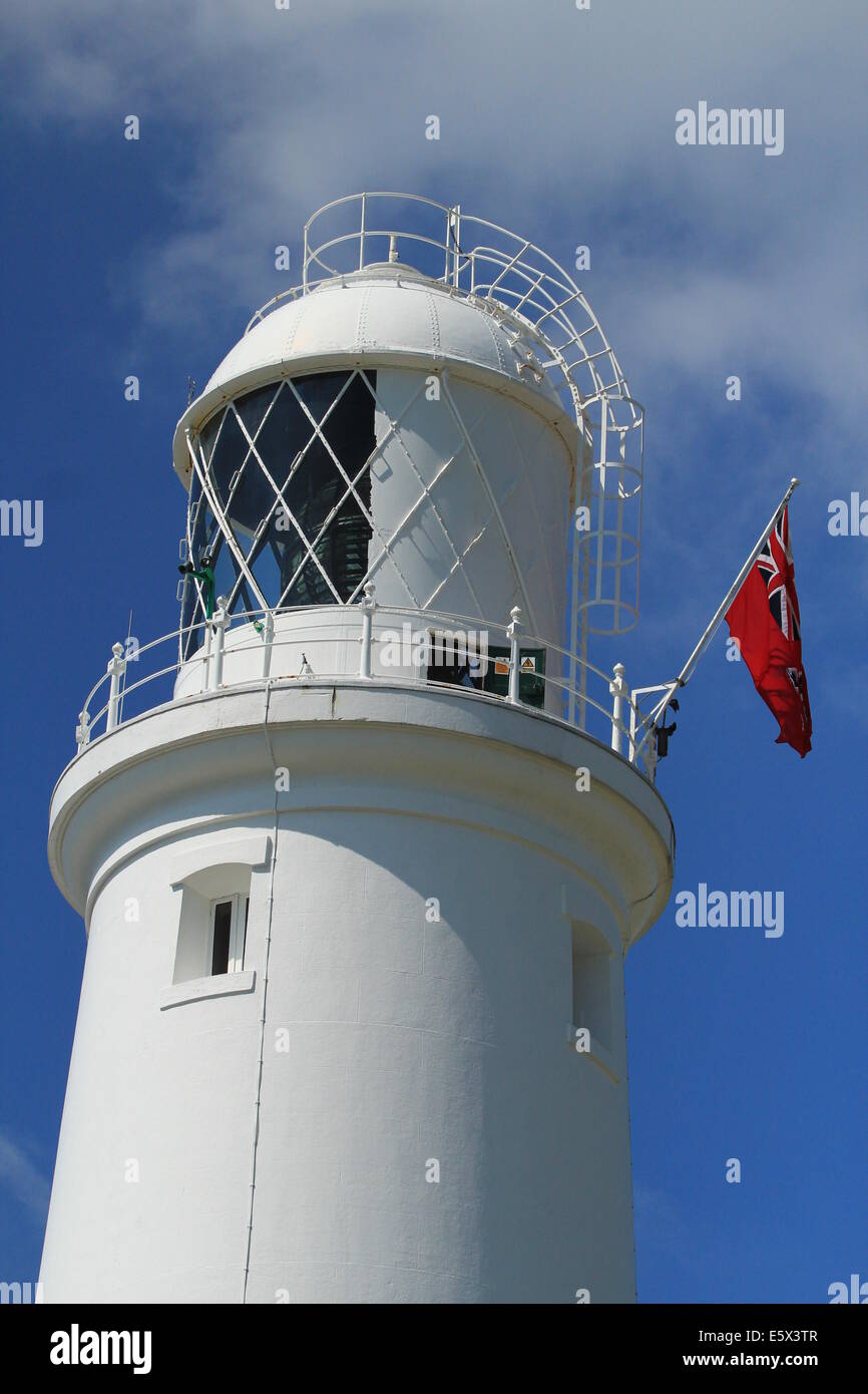 Top of a Lighthouse on a sunny day Stock Photo
