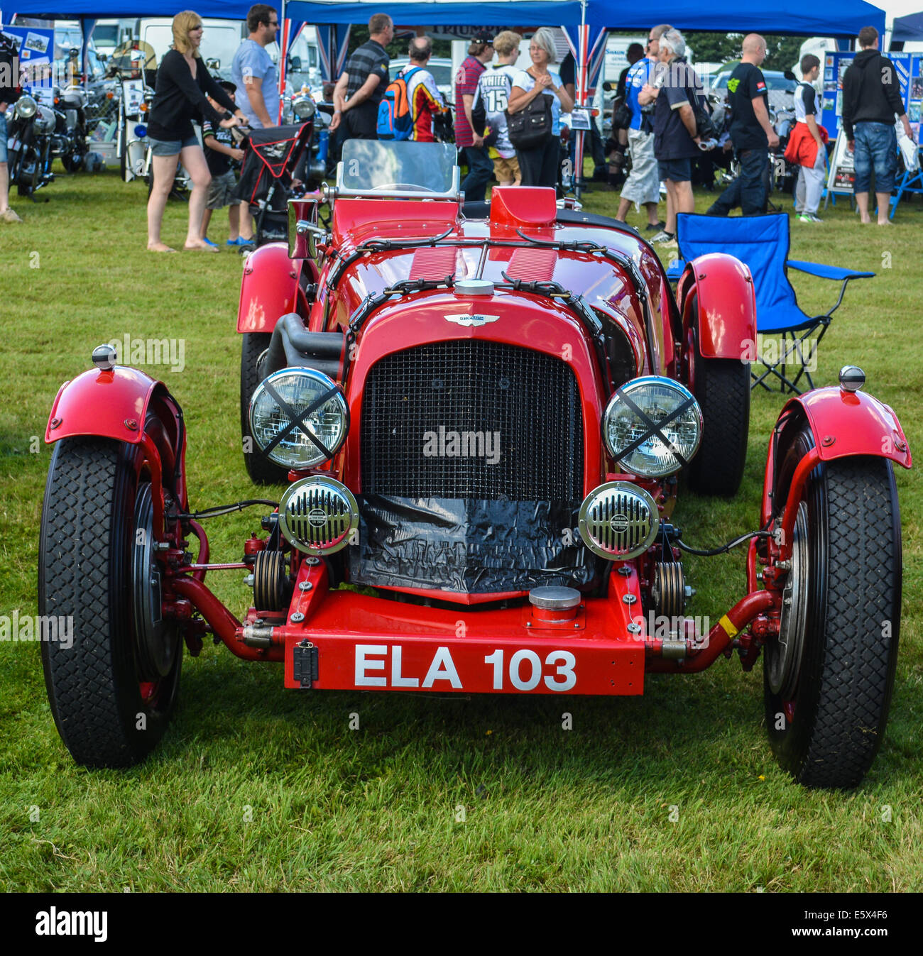 Classic racing car at Cadwell park Stock Photo Alamy