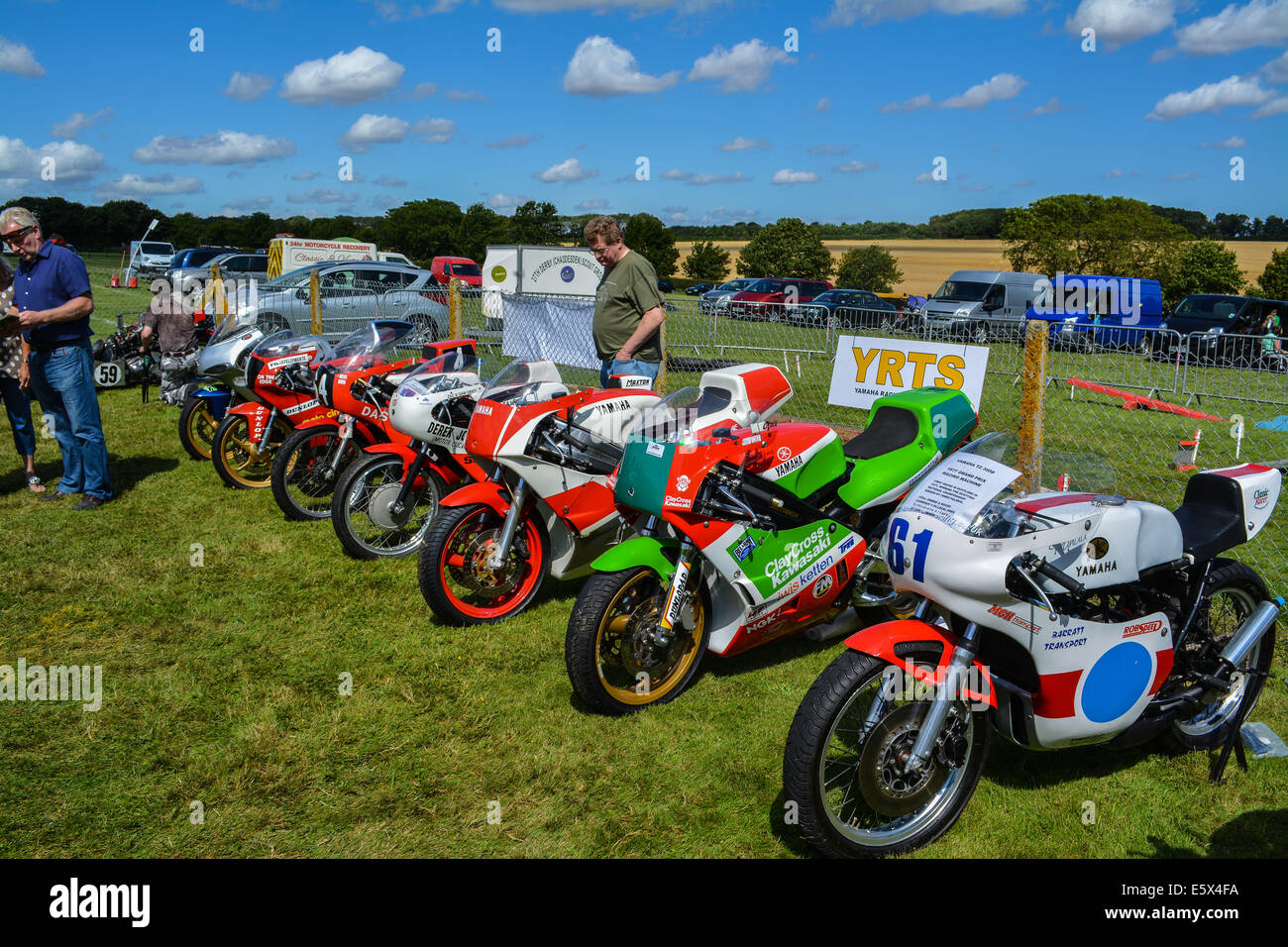 Display of Motorbikes,Cadwell Park Stock Photo
