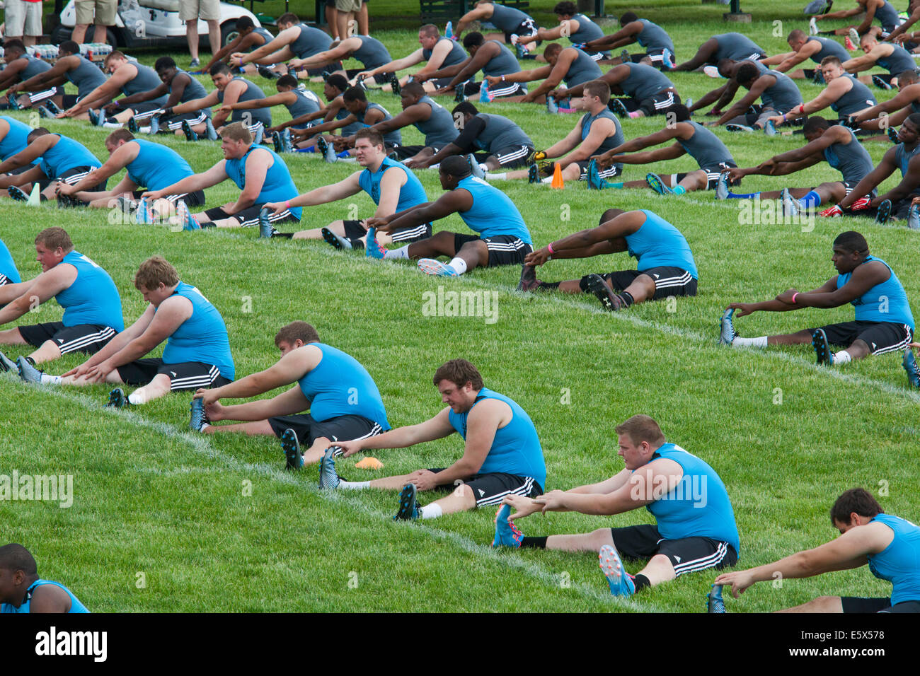 Harper Woods, Michigan High school football players attend the Sound