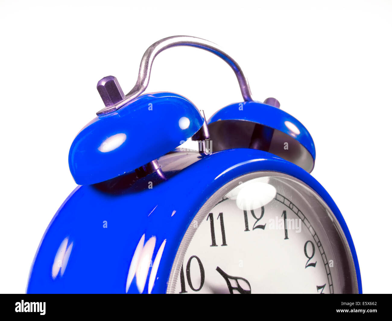 an old alarm clock old blue Stock Photo - Alamy