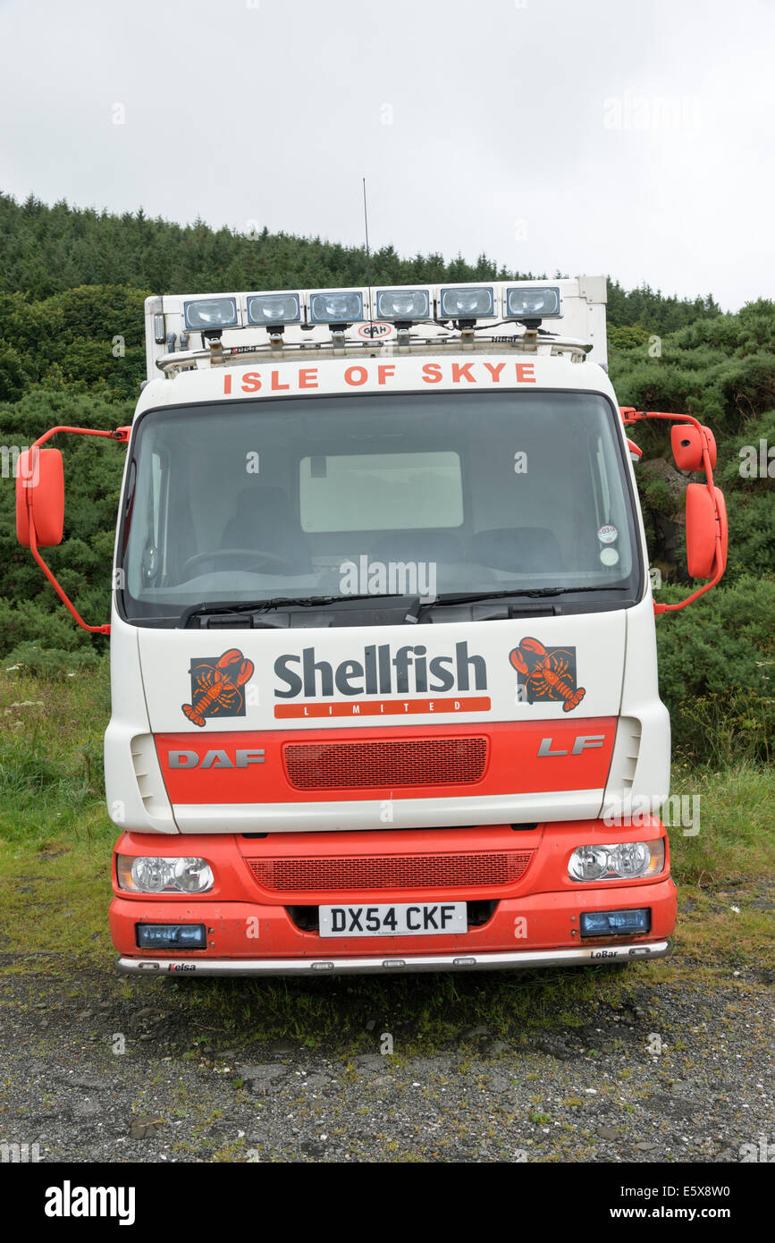 A parked Isle of Skye Shellfish company lorry or delivery vehicle Stock ...