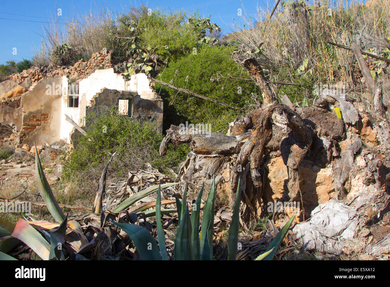 old houses destroyed and in ruins by default Stock Photo - Alamy