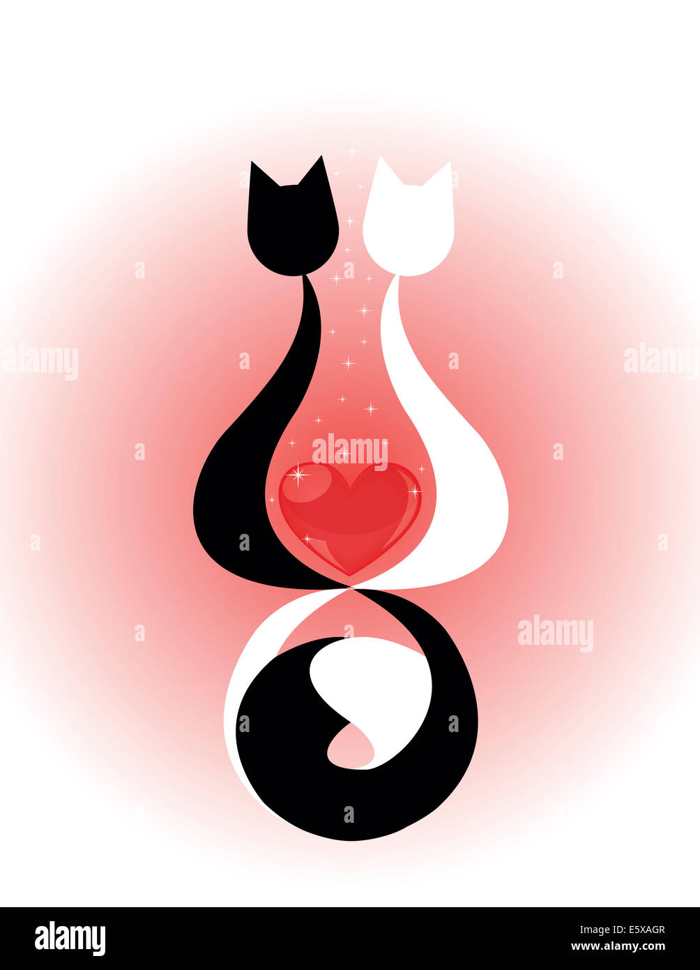 Love Cats Couple Design Romantic Vector Concept Stock Illustration -  Download Image Now - Domestic Cat, Love - Emotion, Two Animals - iStock