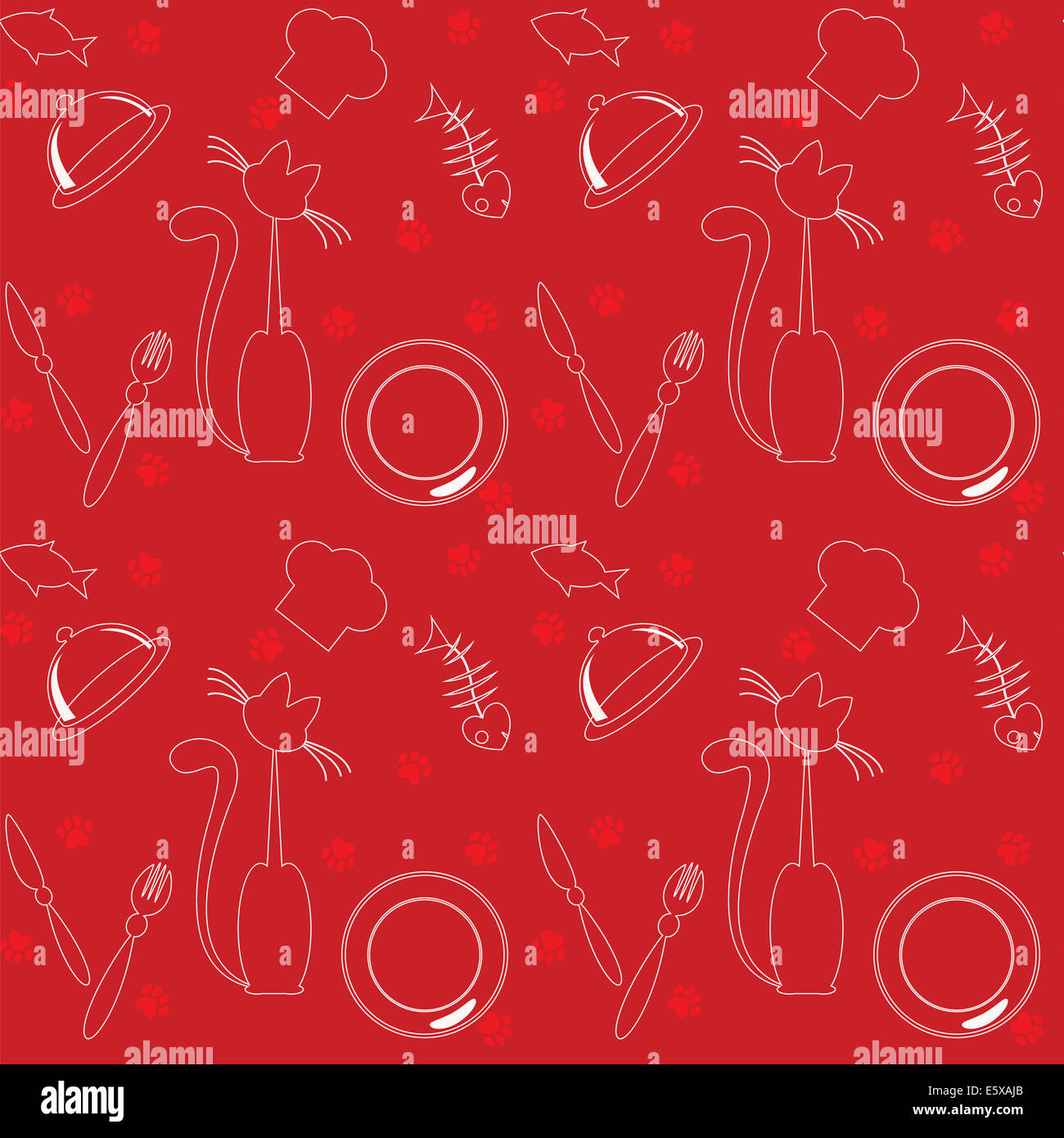 Kitchen utensils seamless fork hi-res stock photography and images - Alamy