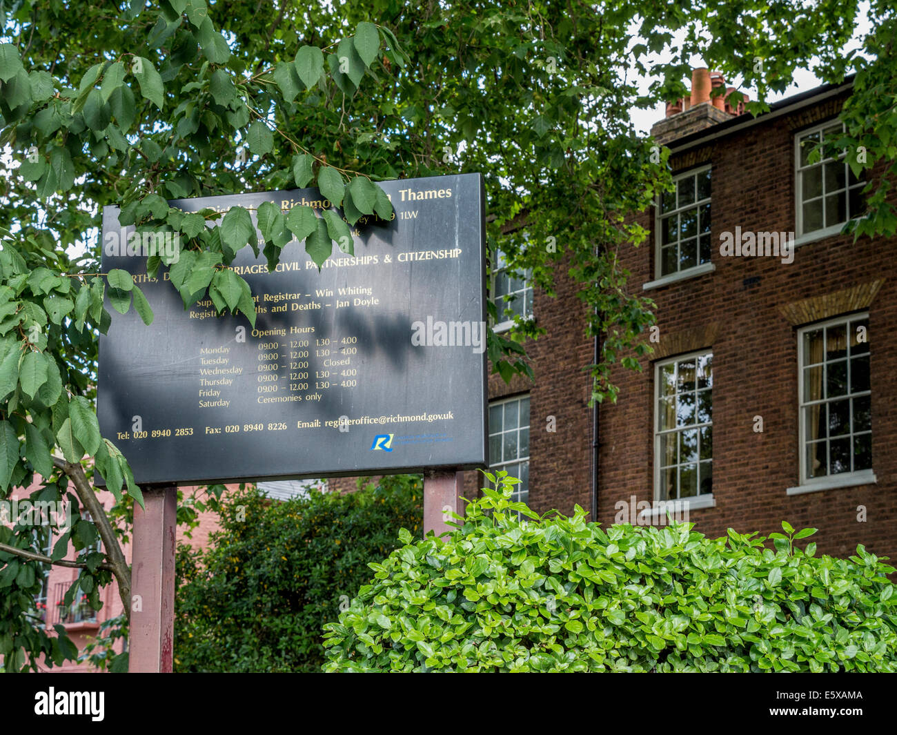 Richmond upon Thames, Surrey, London TW9 Register Office of Births