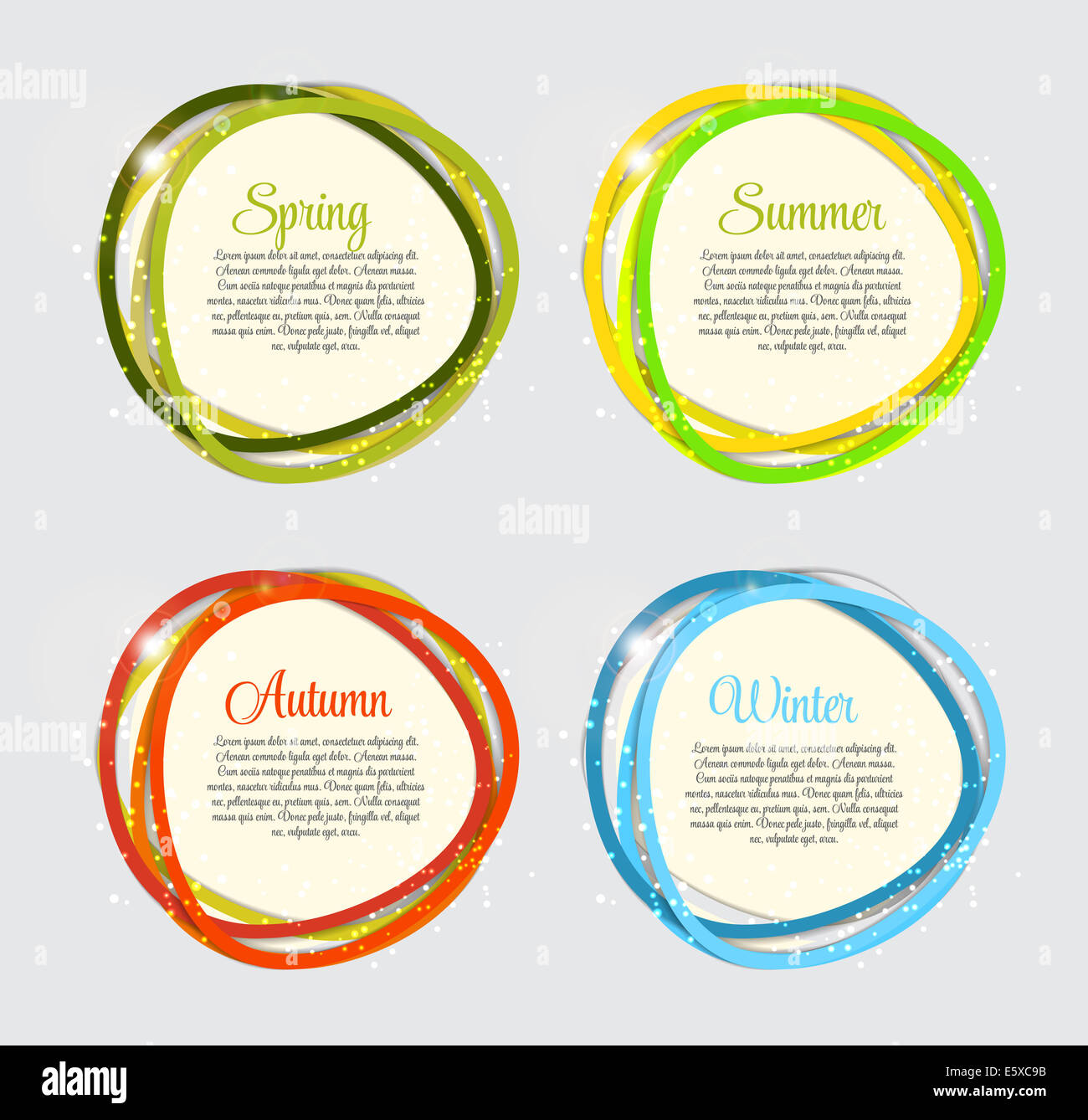 Season Format Season Infographic Templates for Business Vector Illustration. E Stock ...