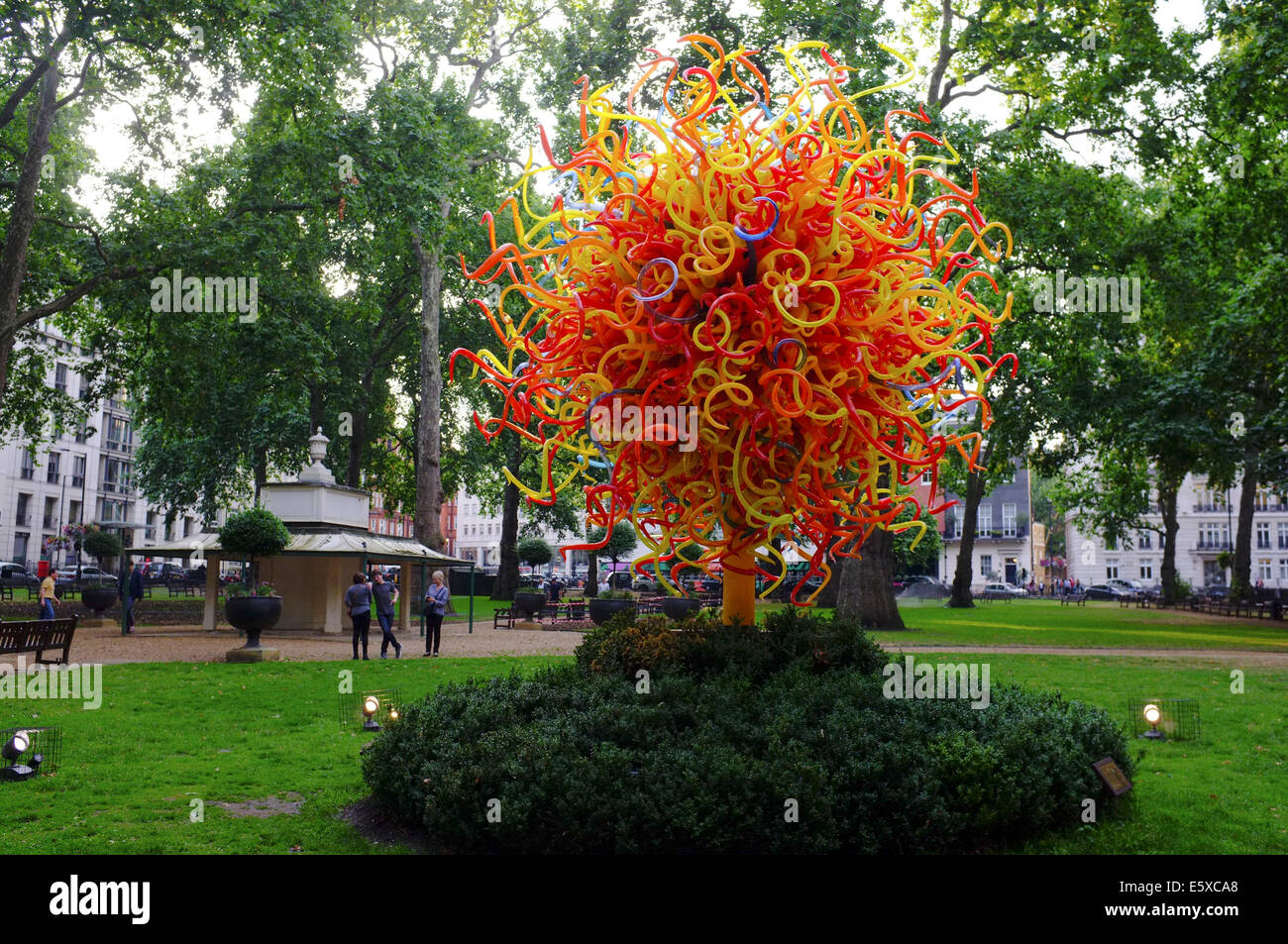contemporary glass sculpture in a park in London Stock Photo Alamy