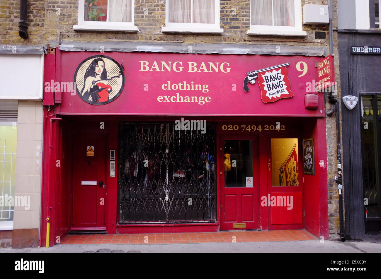 BANG BANG clothing exchange in Soho Stock Photo Alamy