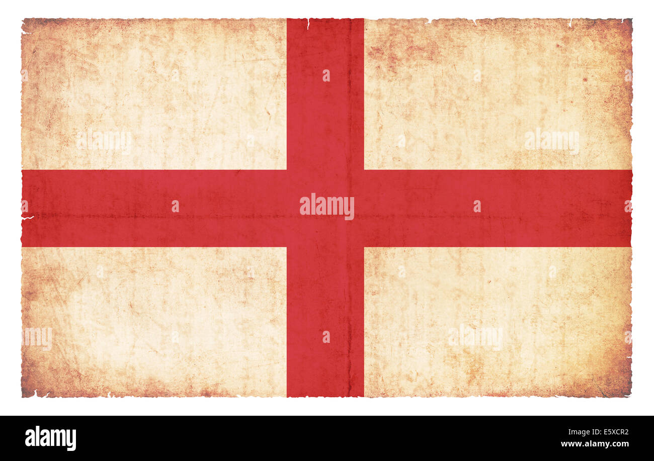 Flag of England created in grunge style Stock Photo
