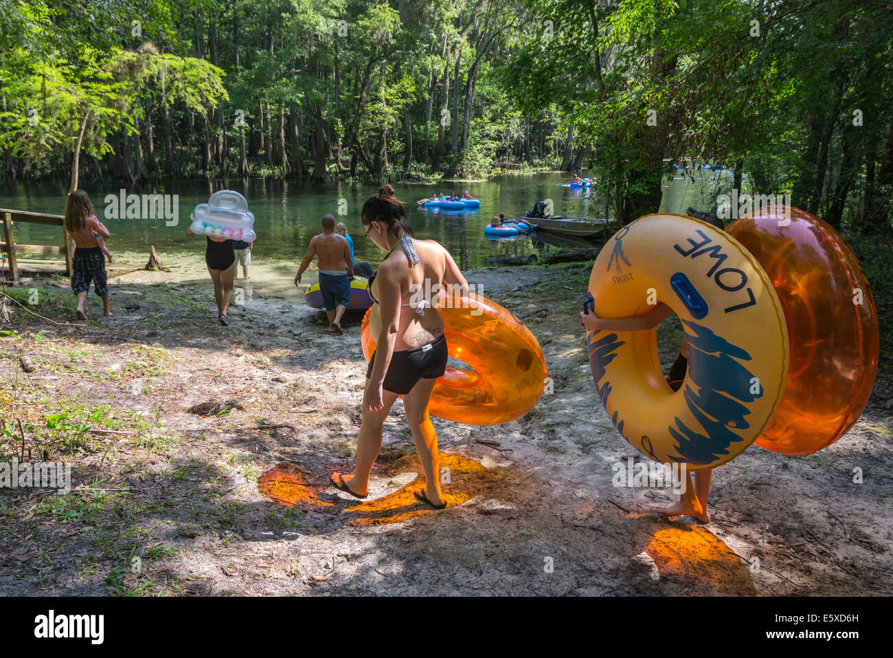 Tubing down the Ichetucknee River in North Florida is a great way to spend the 4th of July
