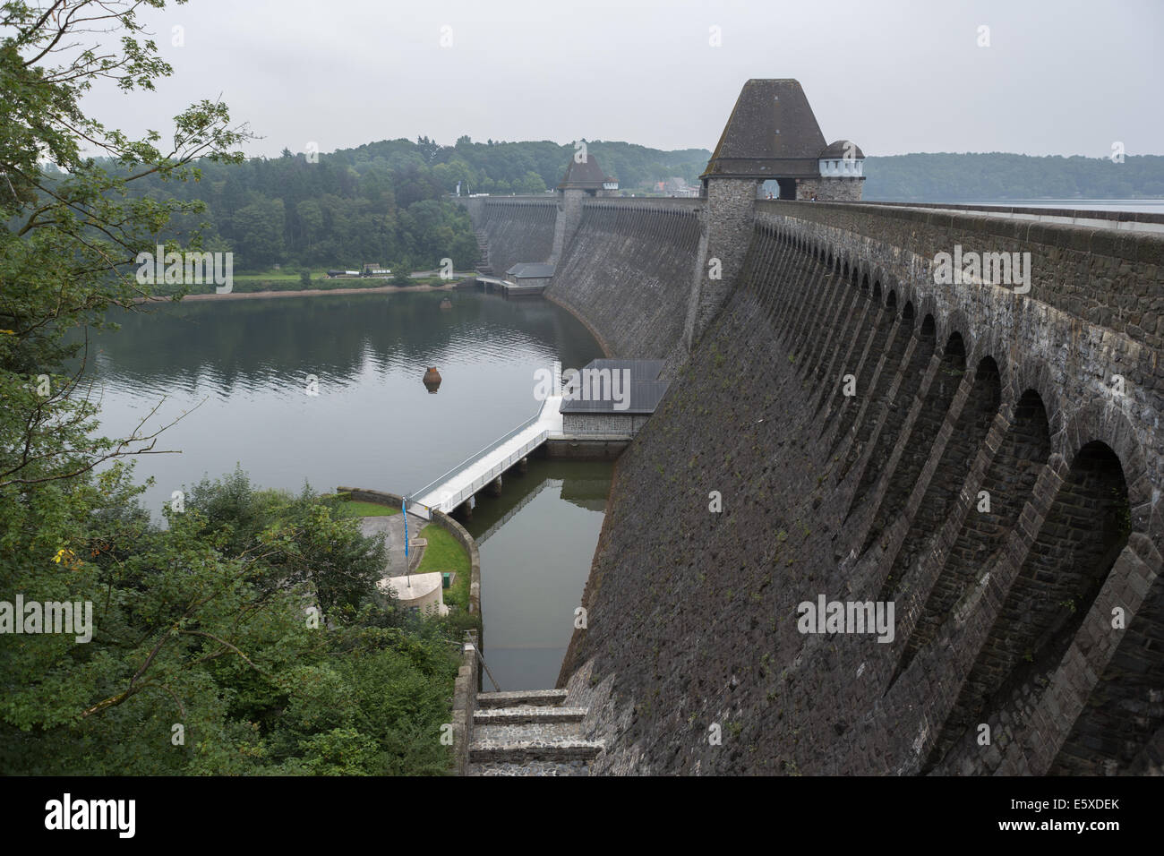 The Möhnesee dam wall, Germany Stock Photo