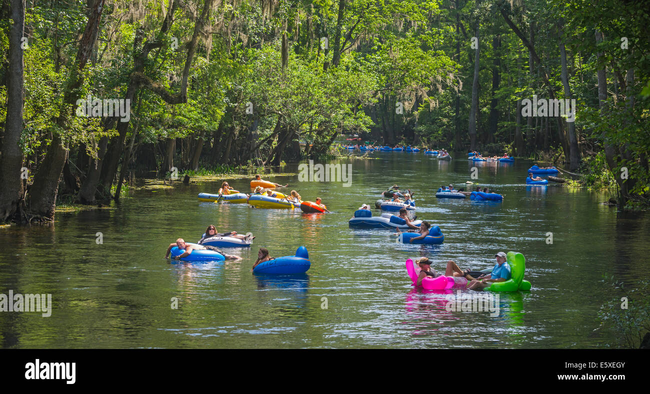 Tubing down the Ichetucknee River in North Florida is a great way to