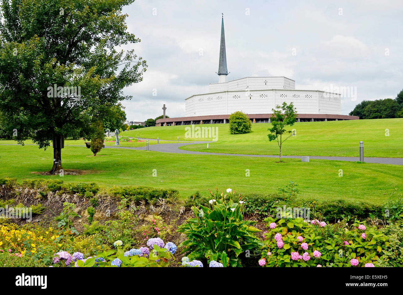 The basilica at Knock Shrine, a Roman Catholic pilgrimage site and National Shrine in the