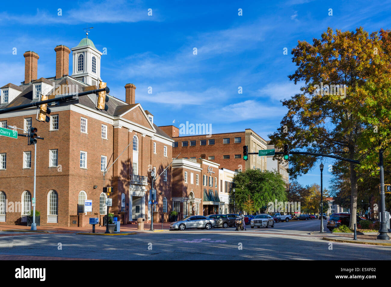 Cherry Street at the intersection with Third Street in downtown Macon