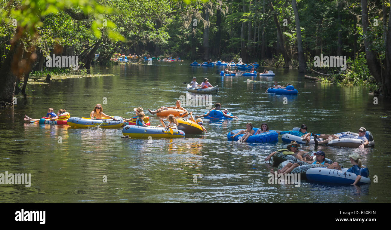 Tubing down the Ichetucknee River in North Florida is a great way to