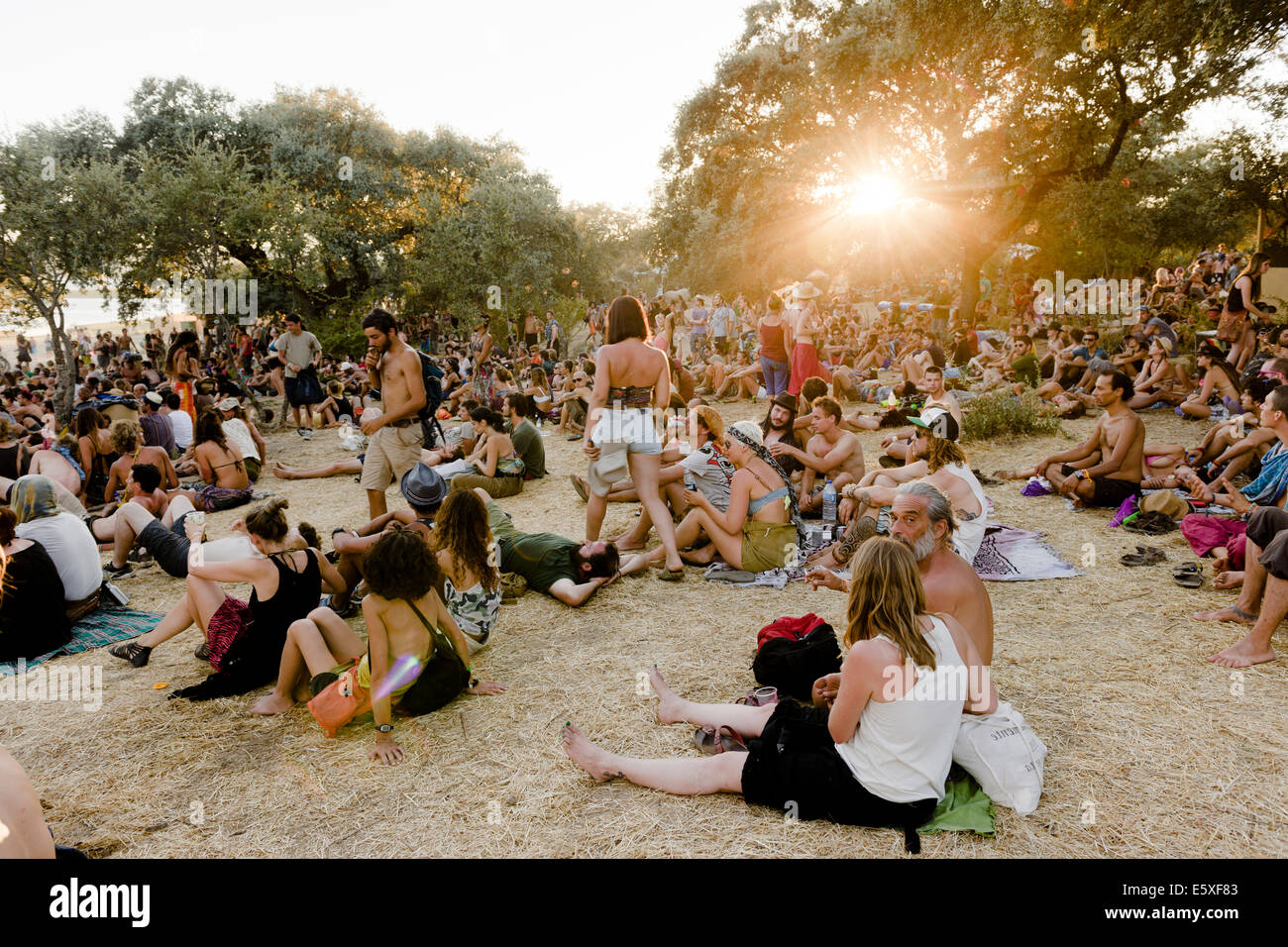 IdanhaaVelha, Portugal. 6th August, 2014. People watching a concert