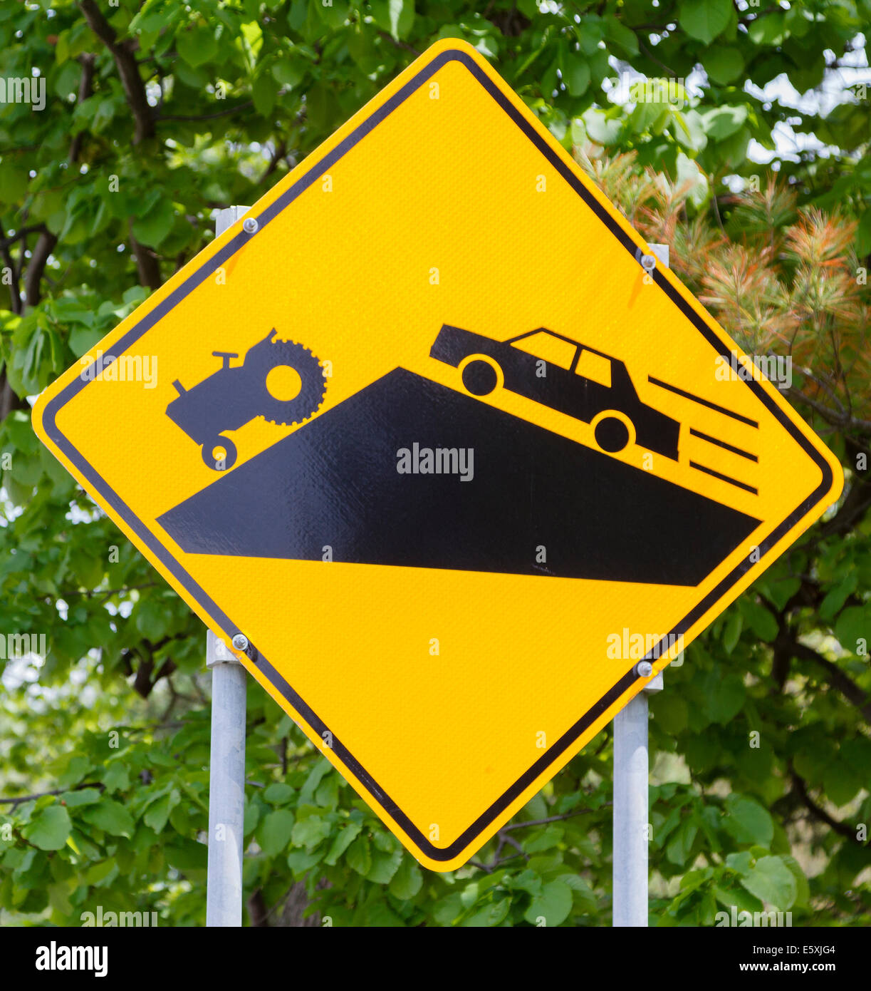Traffic Sign, Hemmingford, Quebec, Canada Stock Photo