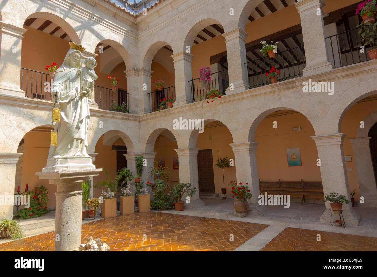 Convent Court, Santa Maria del Henar, Segovia, Spain Stock Photo