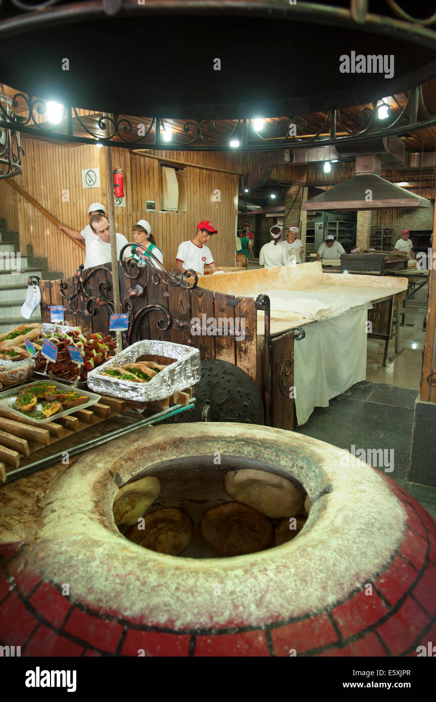 Lavash oven in a bakery, Aparan, Armenia Stock Photo Alamy