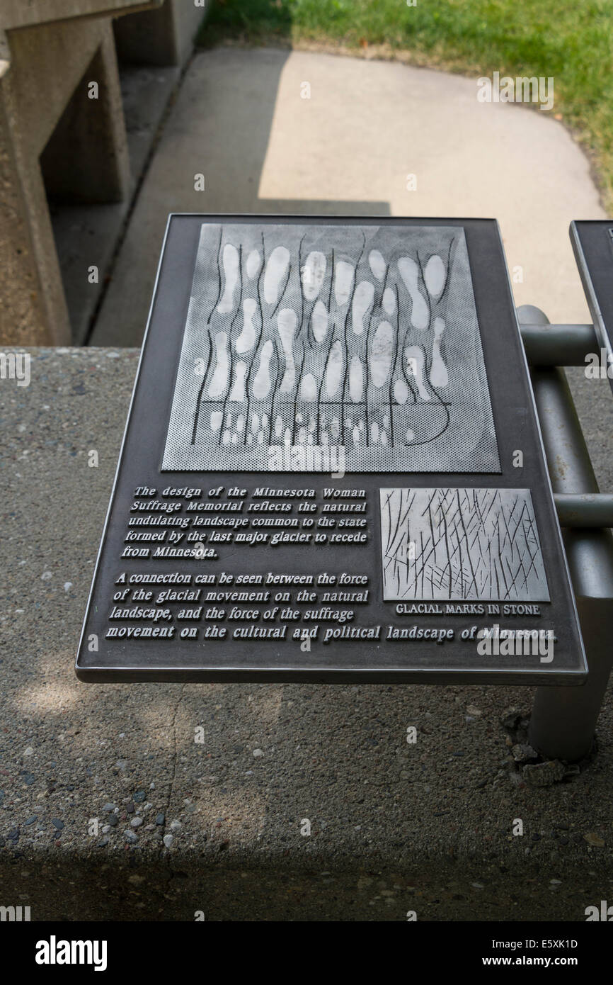 Minnesota Woman Suffrage Memorial, State Capitol, St Paul, Minnesota, USA. Stock Photo